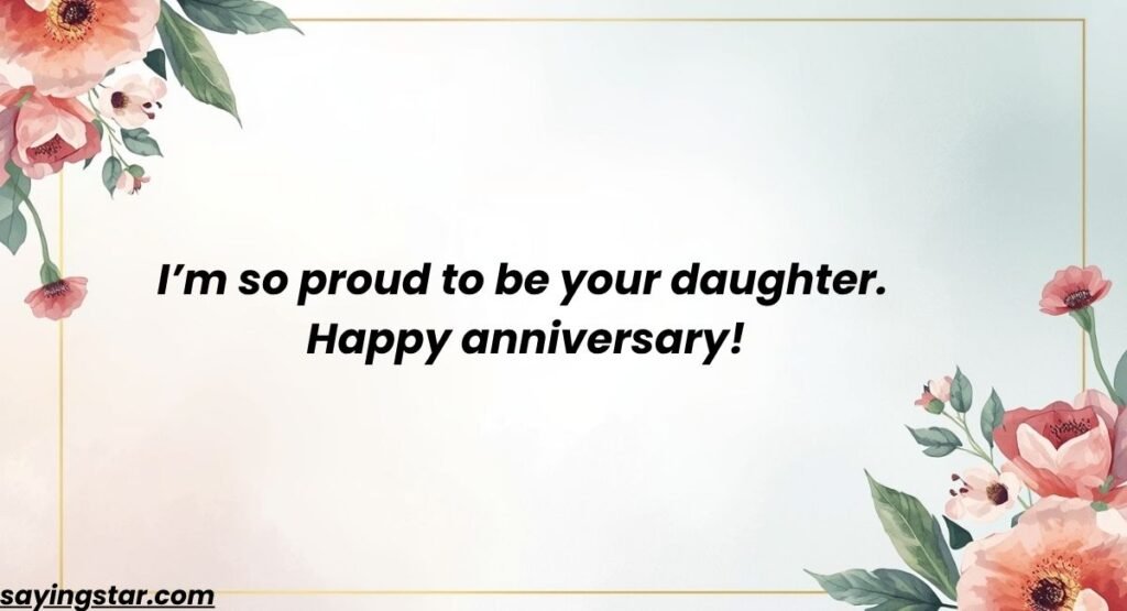 Anniversary Wishes for Parents from Daughter