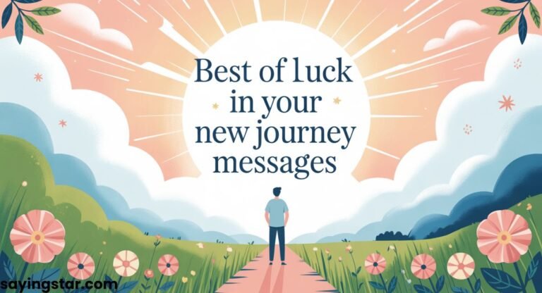 200+ Best of Luck in Your New Journey Messages
