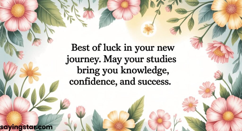 Best of Luck in Your New Journey Messages for Students