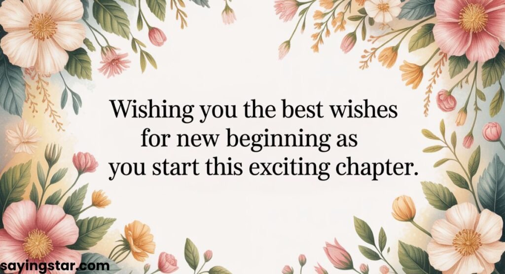 Best Wishes on Your New Chapter in Life