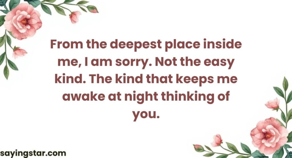 From the Depth of My Heart, I'm Truly Sorry