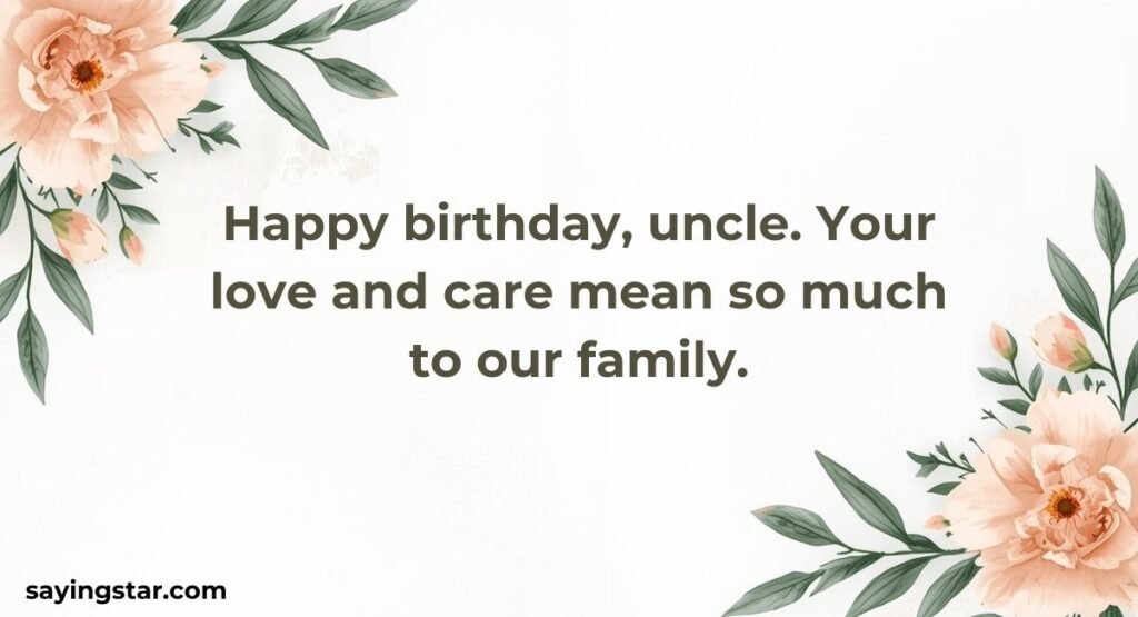 Heart-Touching Birthday Wishes for Uncle