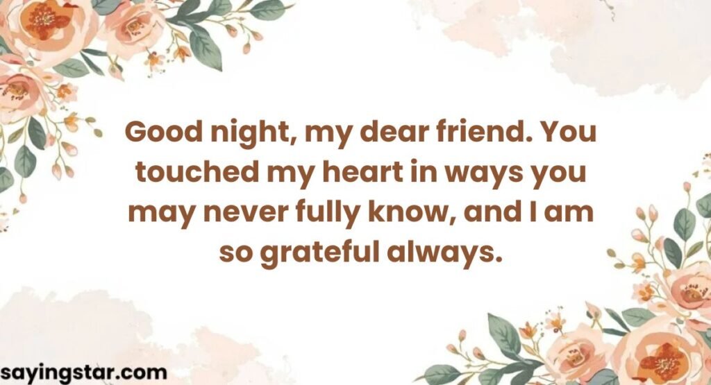 Heart-Touching Good Night Messages for a Female Friend