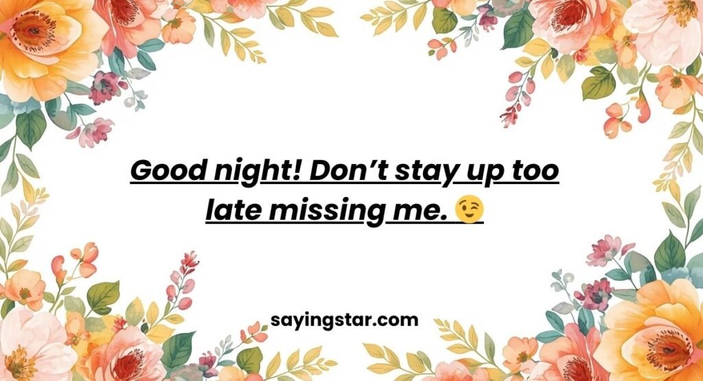 Playful or Flirty Good Night Messages