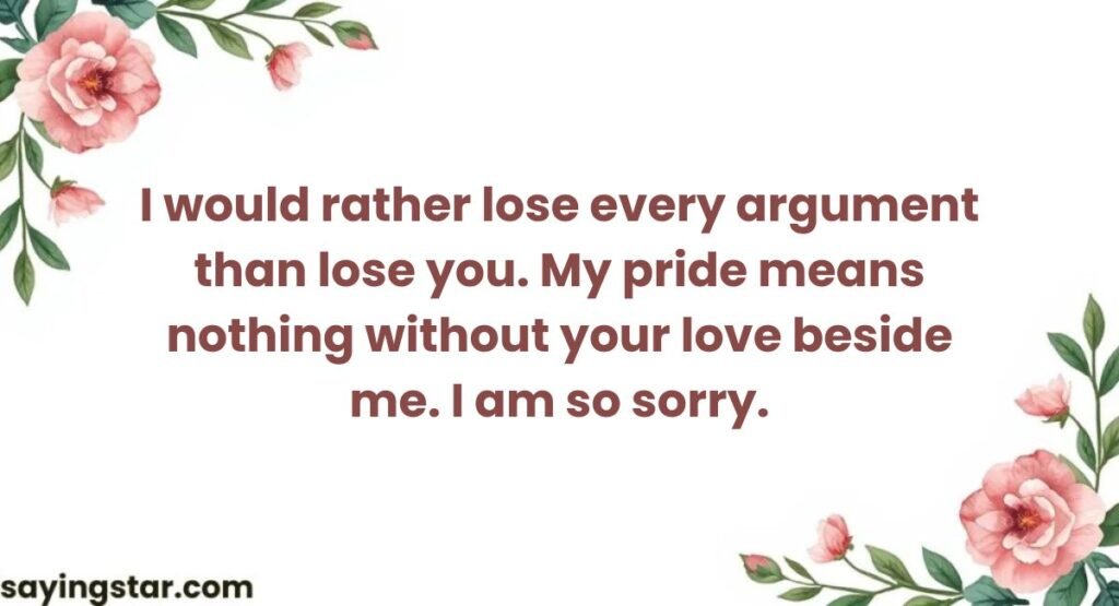 Romantic Apology Messages for Him/Her