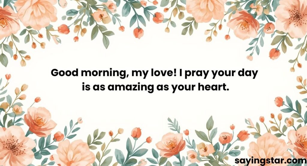 Romantic Good Morning Prayer for My Wife