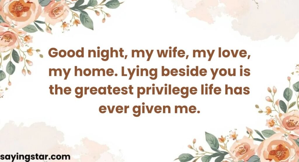 Romantic Good Night Messages to Wife