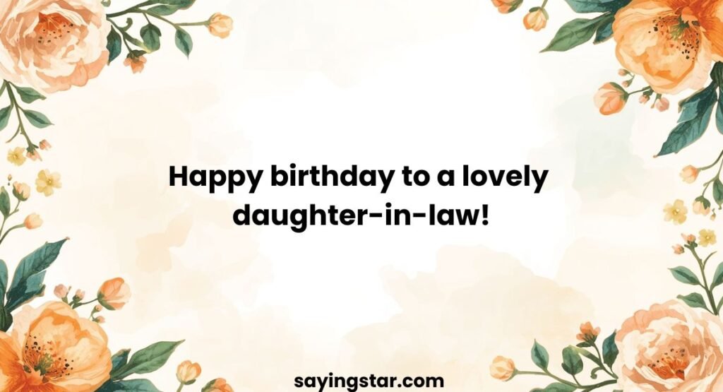 Short Birthday Wishes for Daughter-in-Law