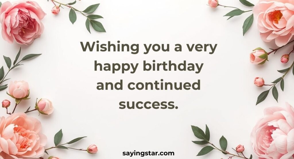 Short Formal Happy Birthday to Employee