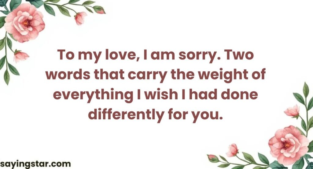 Sorry Message To My Love (Him or Her)