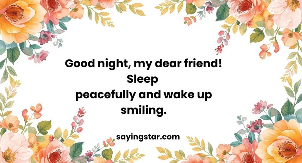 Sweet Good Night Message For A Friend