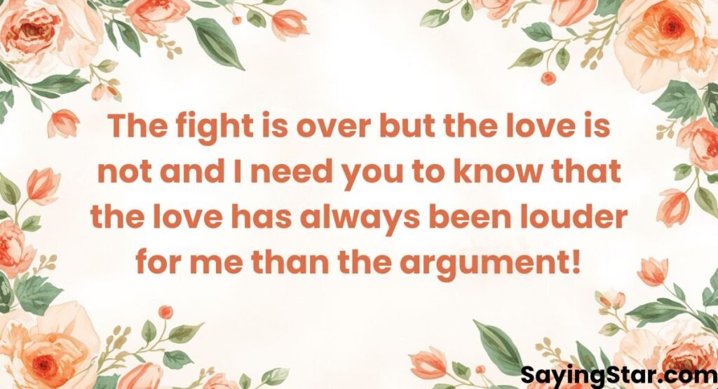 Apology Messages After a Fight