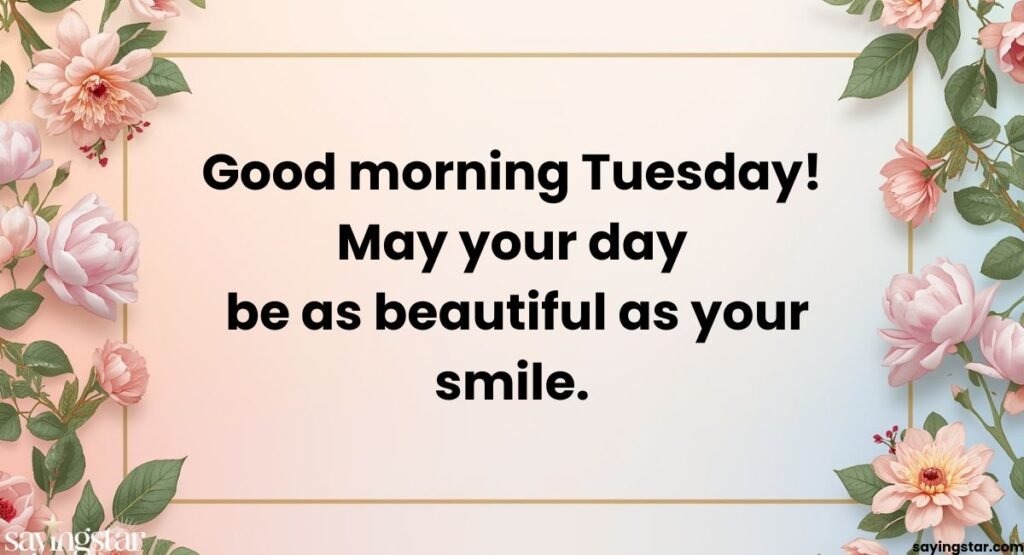 Beautiful Good Morning Tuesday Quotes