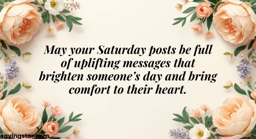 Beautiful Saturday Blessings Images to Share on Social Media