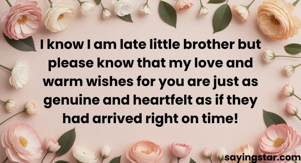 Belated Birthday Wishes for Little Brother
