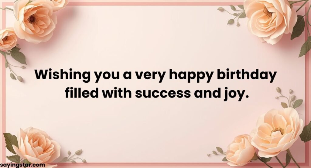 Formal Birthday Wishes for Adults