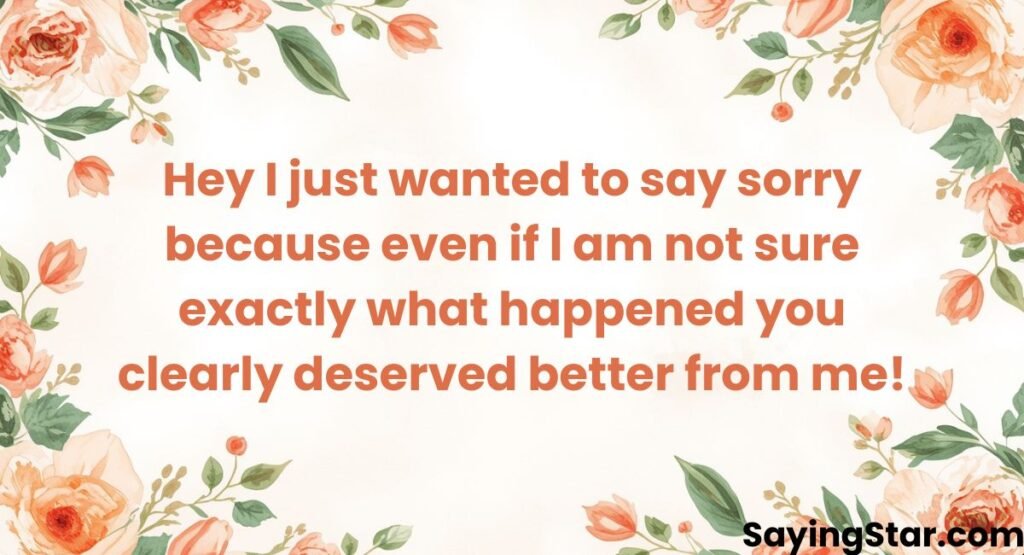 General Sorry Messages