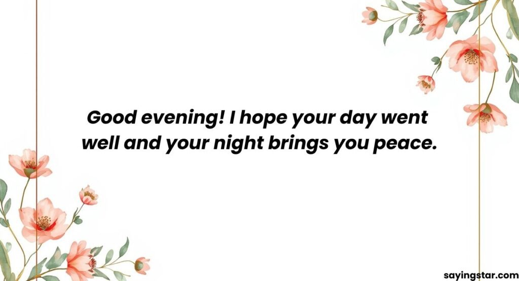Good Evening Messages