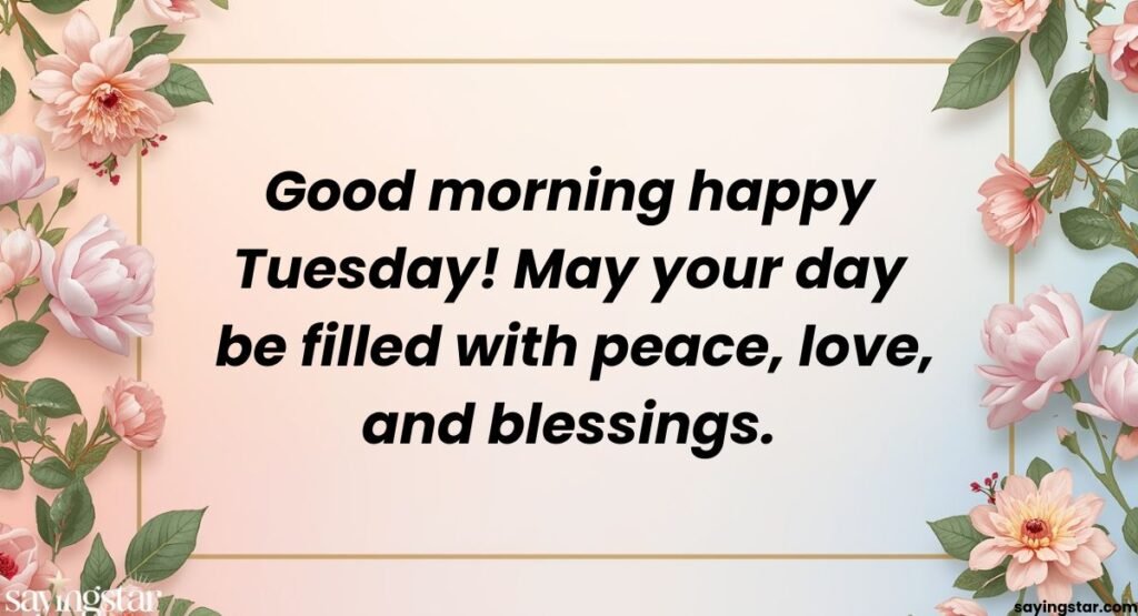 Good Morning Happy Tuesday Blessings, Prayers & Affirmations