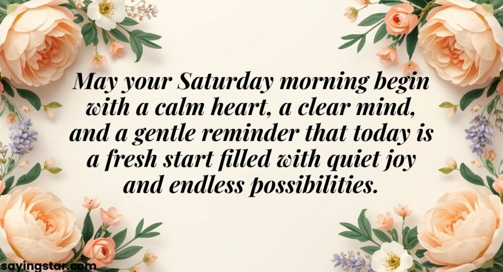 Good Morning Saturday Blessings to Start Your Day with Peace