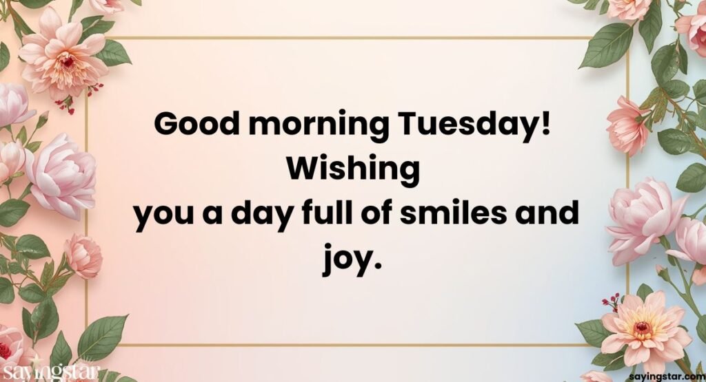 Happy Good Morning Tuesday Quotes