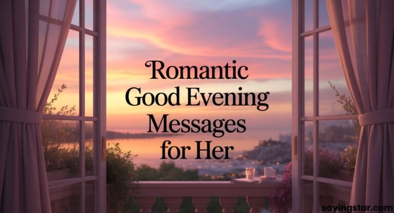 290+ Romantic Good Evening Messages for Her