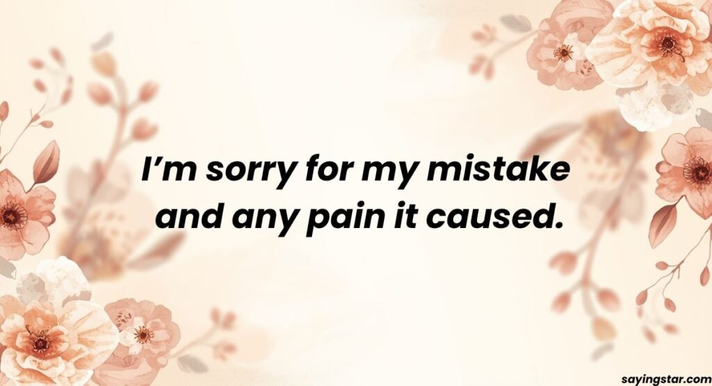 Sorry for My Mistake Messages