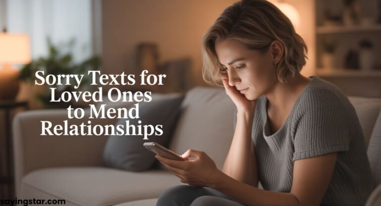 230+ Sorry Messages for Loved Ones to Mend Your Relationship