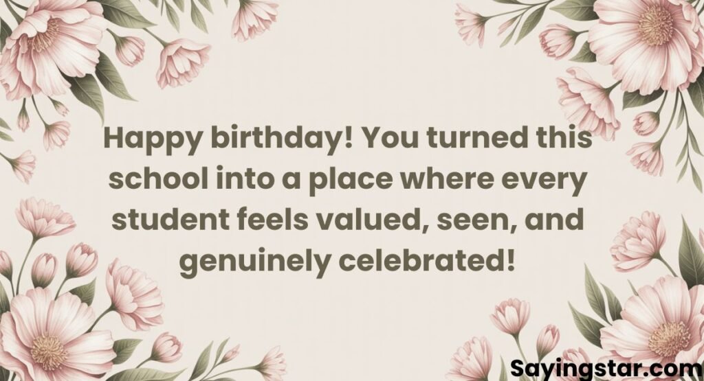 Birthday Wishes for Principal