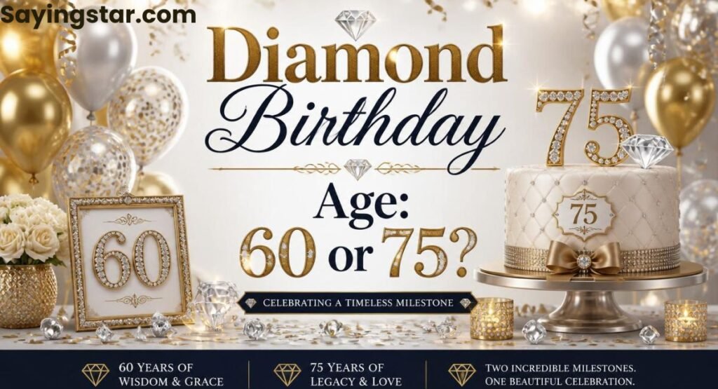 Diamond Birthday Age: 60 or 75?