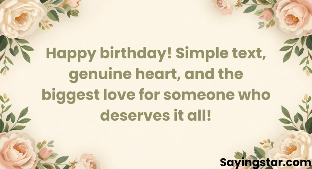 Happy Birthday Wishes Simple Text