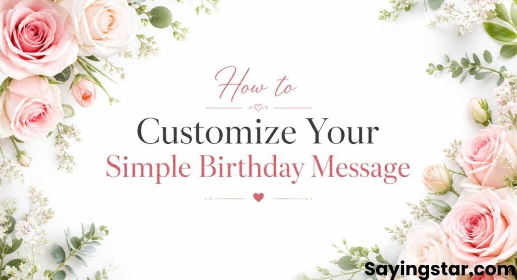 How to Customize Your Simple Birthday Message