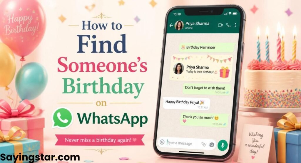How to Find Someone’s Birthday on WhatsApp