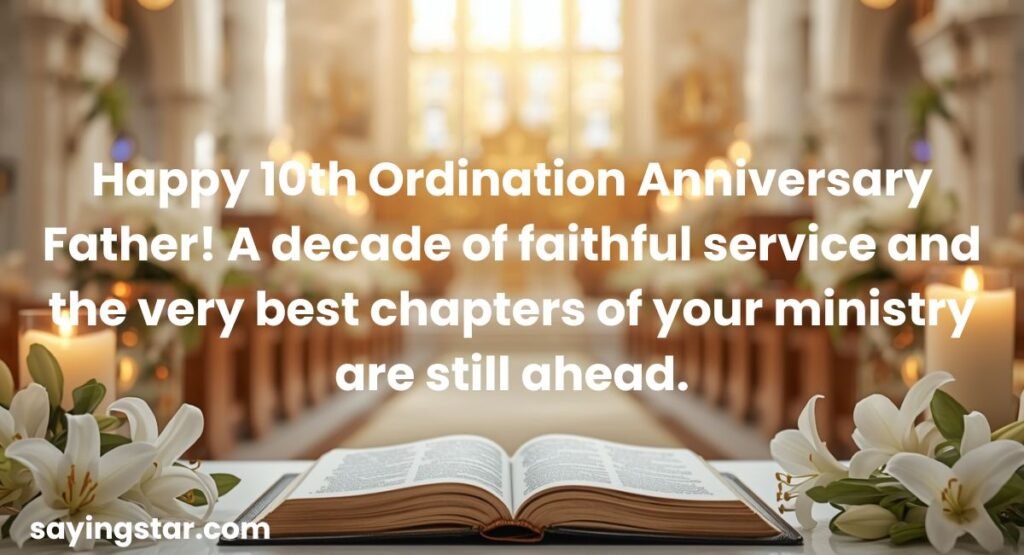 10th Ordination Anniversary Wishes