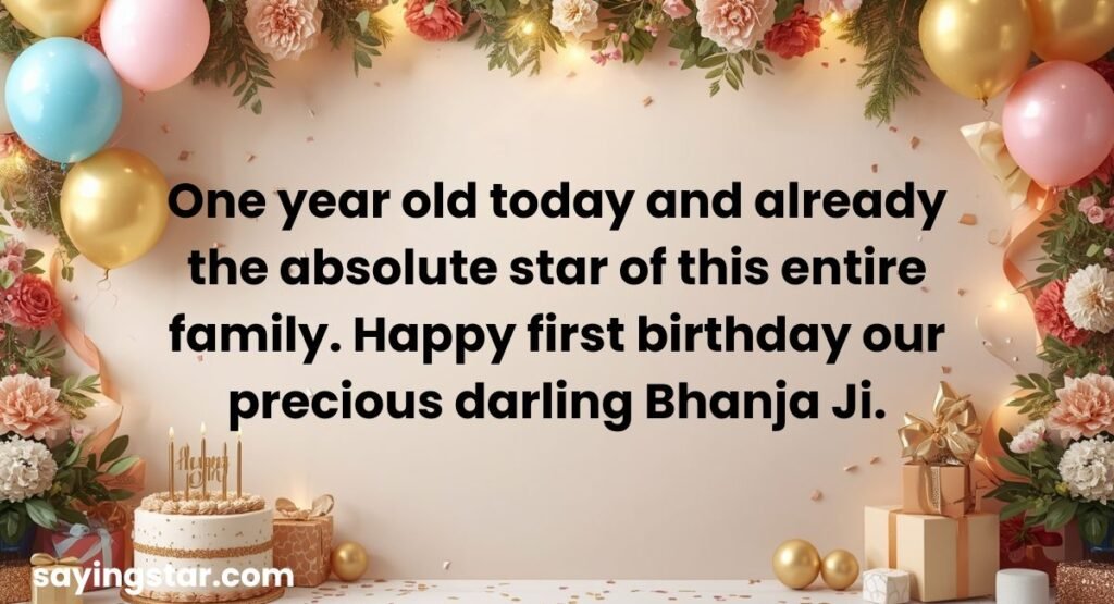 1st Birthday Wishes for Bhanja