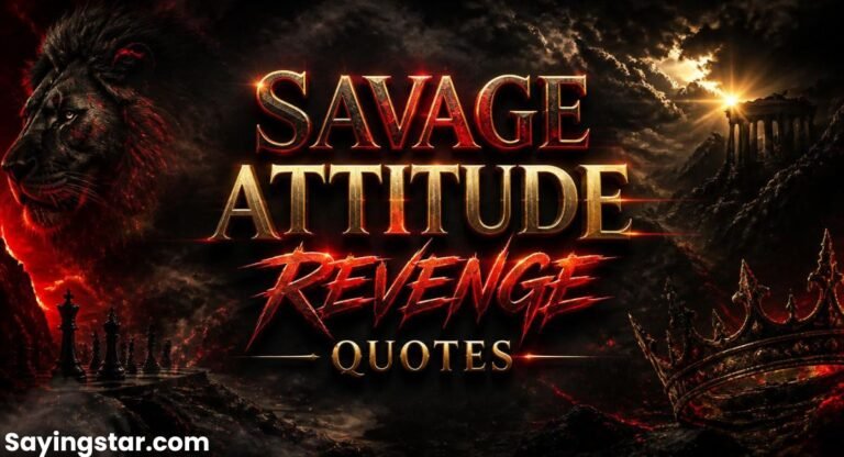 252+ Savage Attitude Revenge Quotes That Build Strength and Confidence
