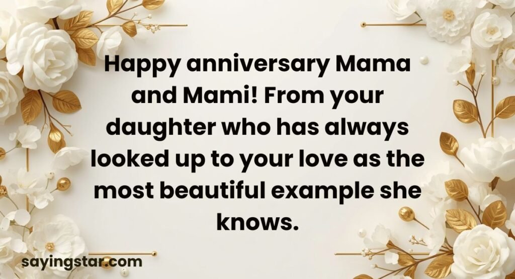 Anniversary Wishes for Mama Mami from Daughter
