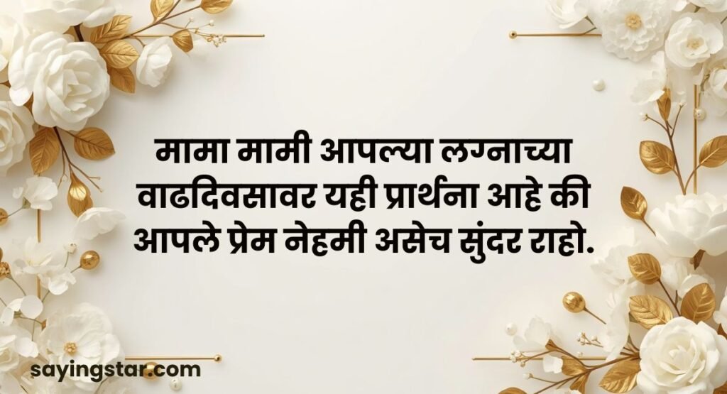 Anniversary Wishes For Mama Mami In Marathi Text
