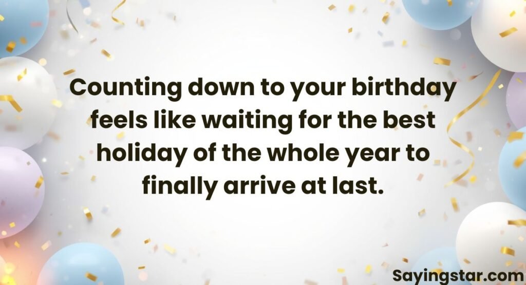 Birthday Countdown Quotes for Friend