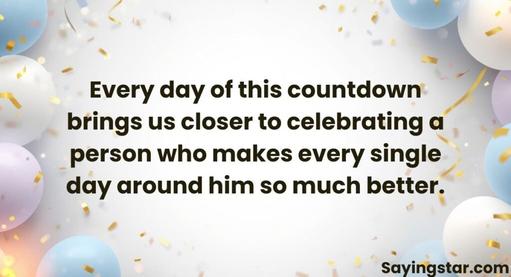 Birthday Countdown Quotes for Him