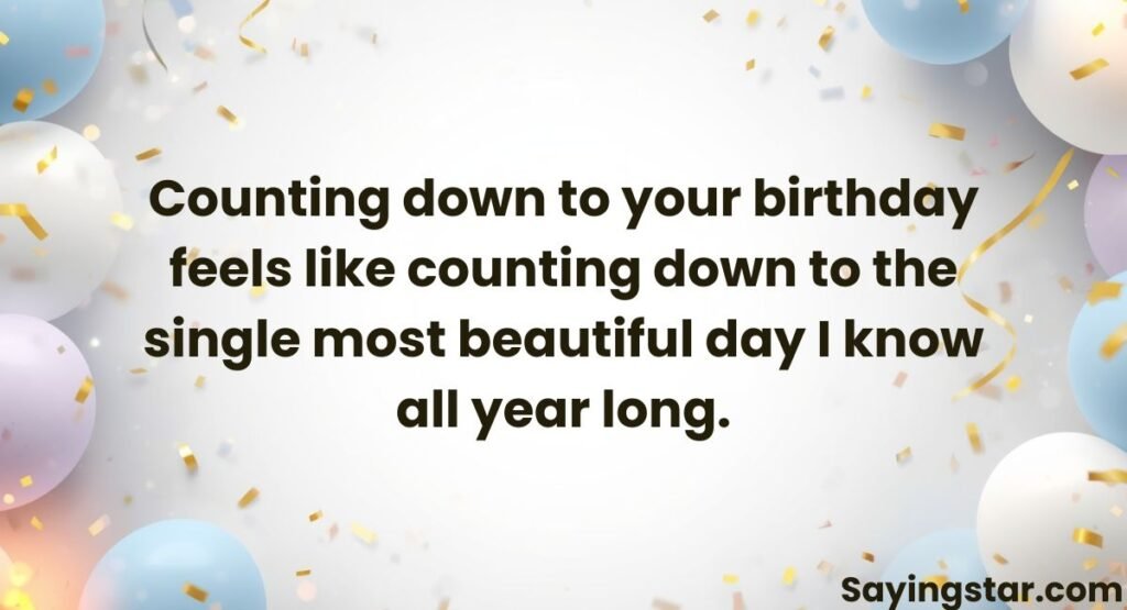 Birthday Countdown Quotes for My Love