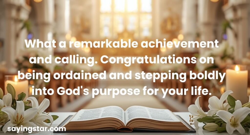 Congratulatory Messages for Ordination