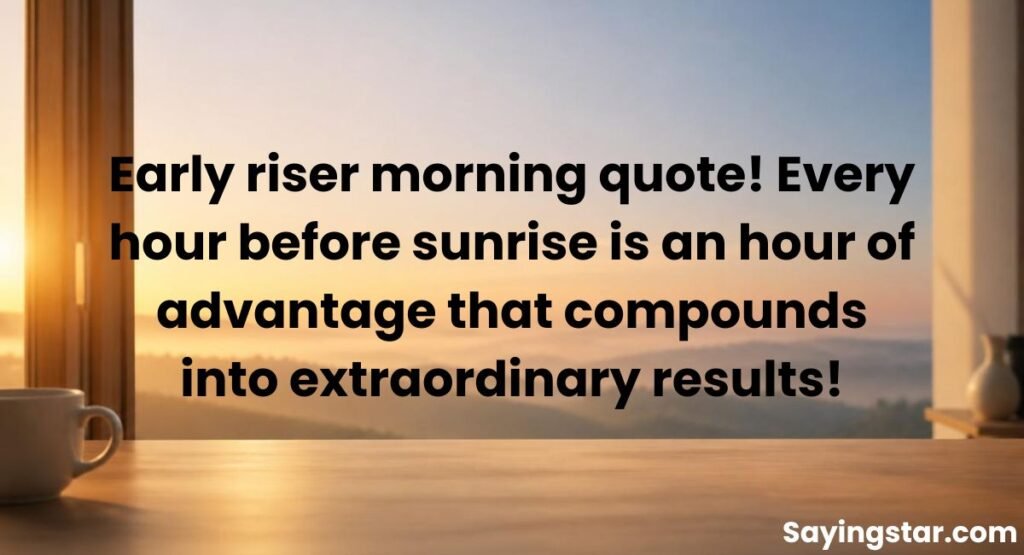 Early Riser Quotes