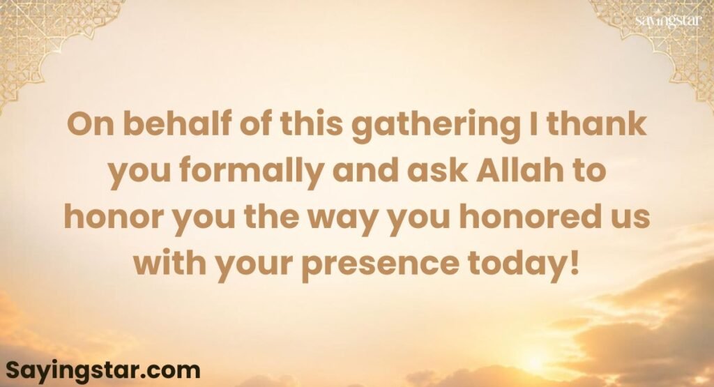 Formal Islamic Thank You Messages