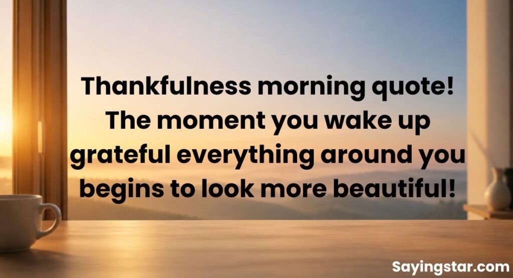 Good Morning Quotes for Gratitude and Thankfulness