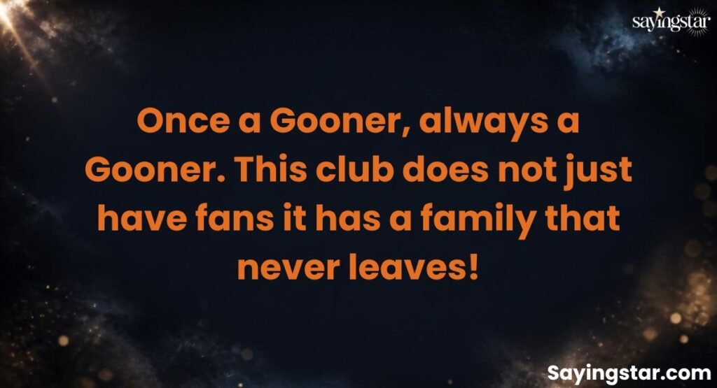 Gooner Captions for Arsenal Fans