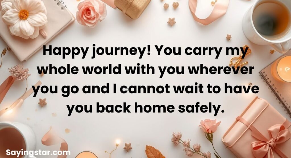 Happy Journey Wishes for Husband or Wife