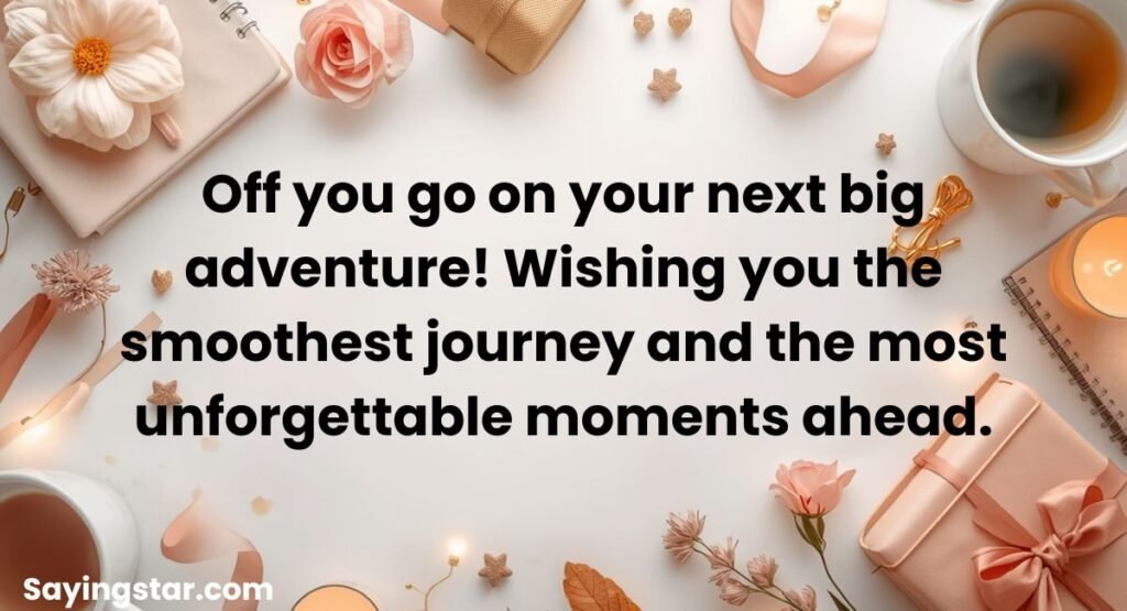 Happy Journey Wishes with Emojis and Social Media Style