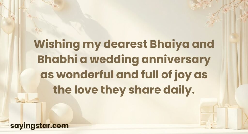 Happy Marriage Anniversary Wishes Bhaiya Bhabhi