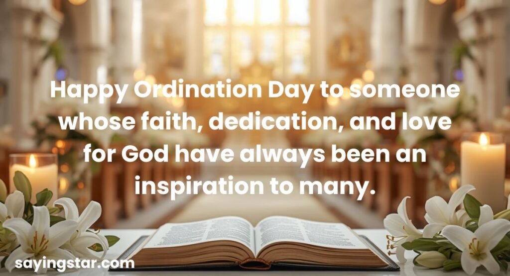 Happy Ordination Day Wishes Quotes in English